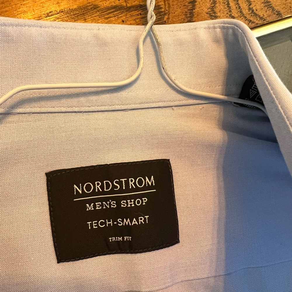 Classic blue mens button down from Nordstrom Tech Smart , 16.5 33/32